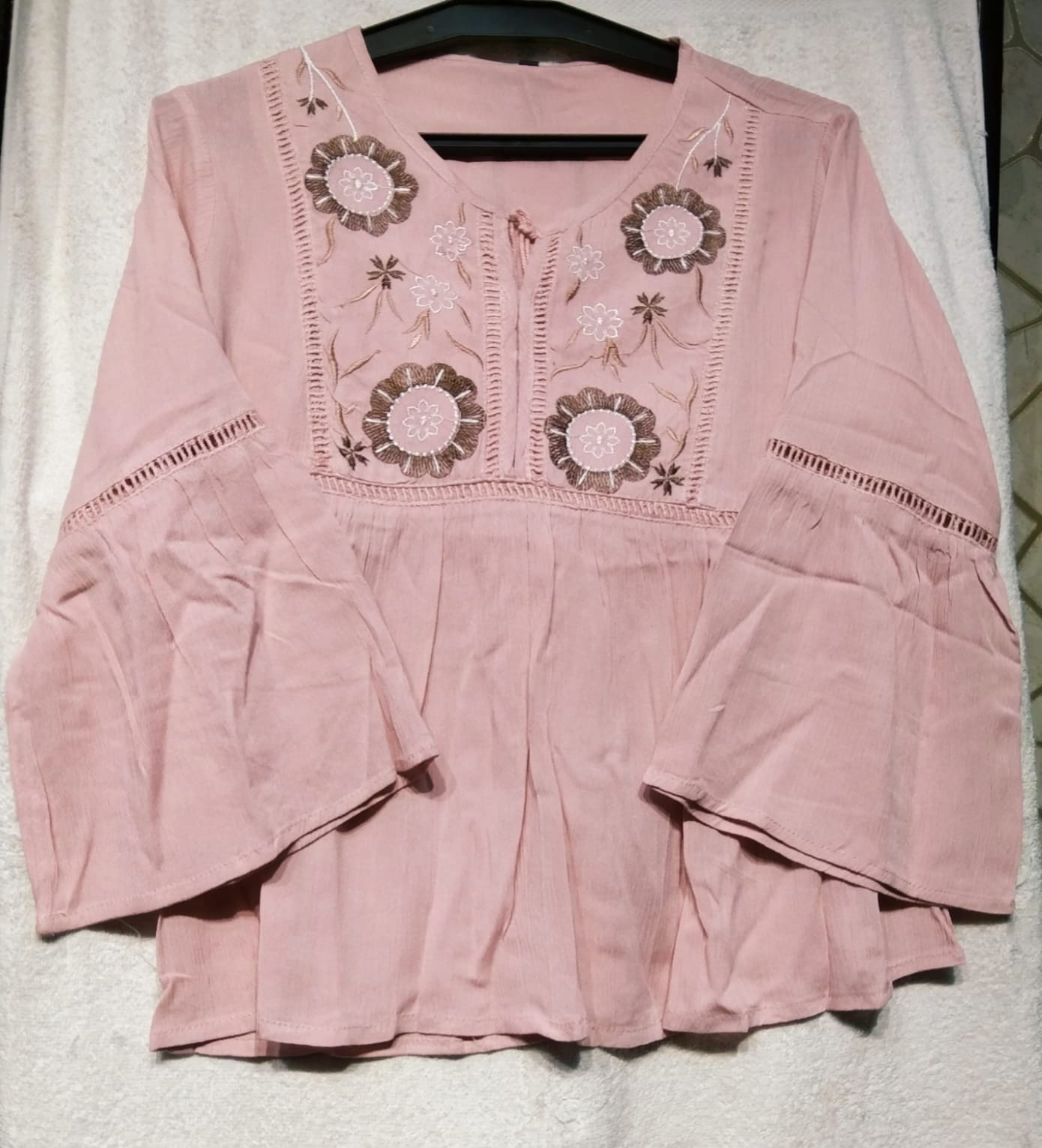 Top Indo Western Pink & White 