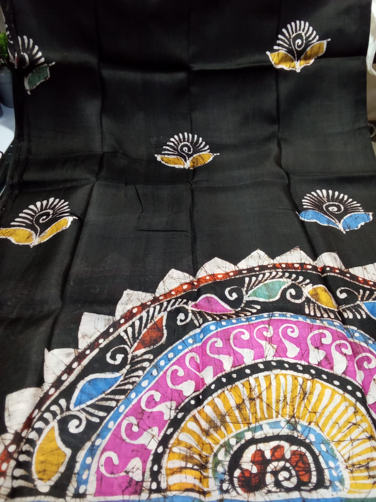 Sari Batick Pure Silk Black & Mix Colour 12(26.07.25)