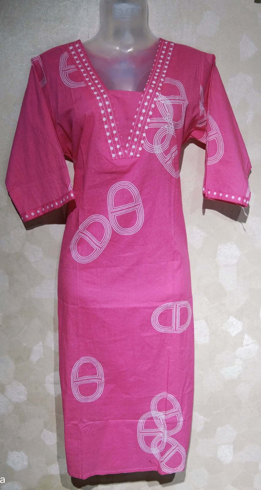 Kurti Pink & White 