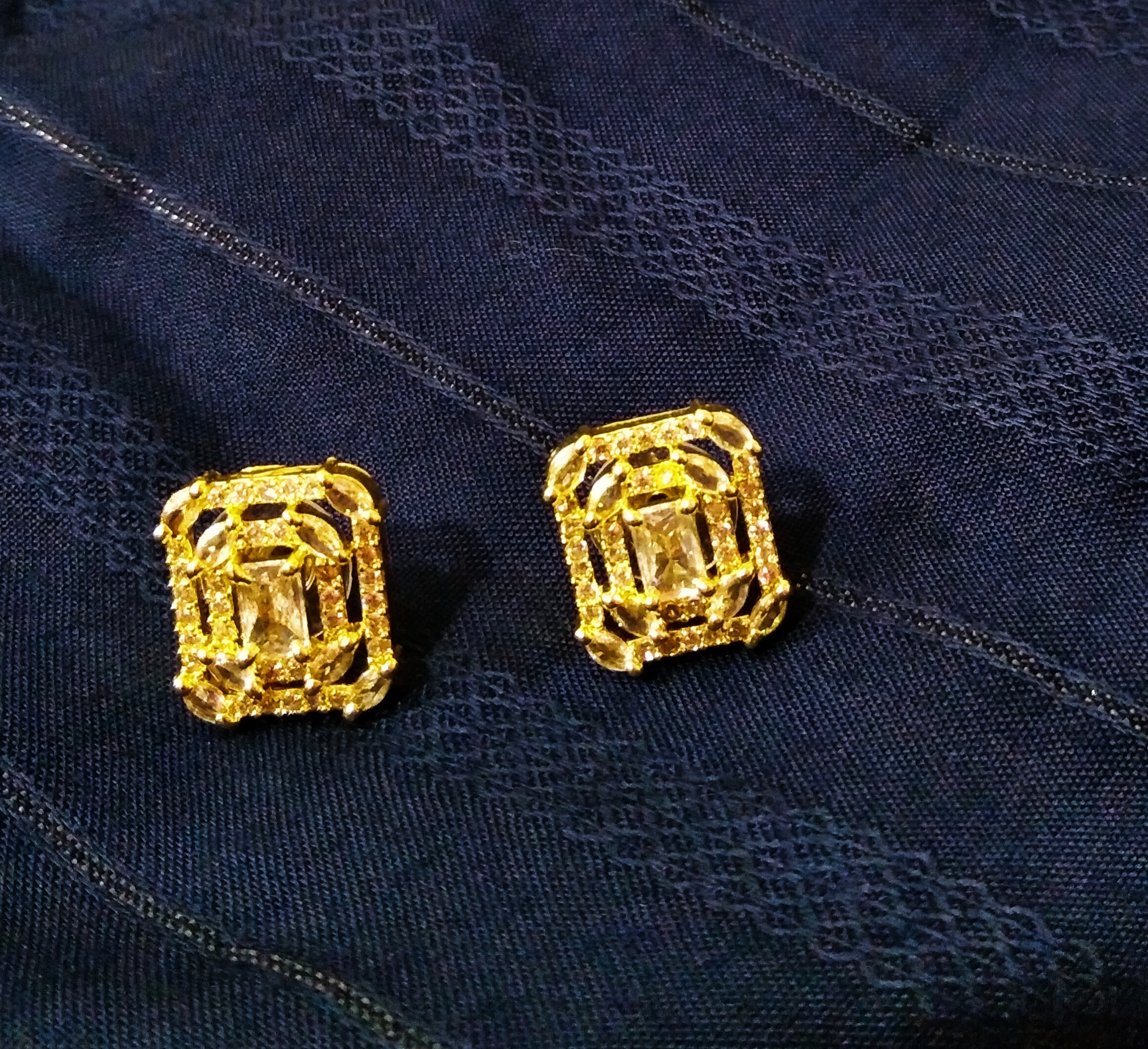 Earrings Golden Stone 8