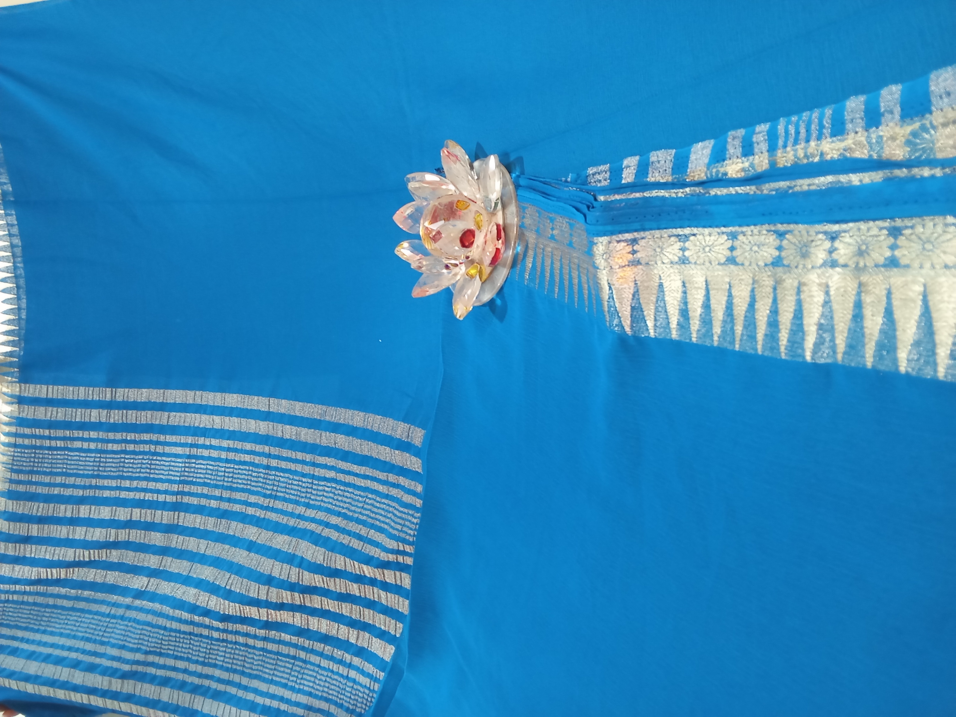 Sari siffon royal blue1(25.7.25)