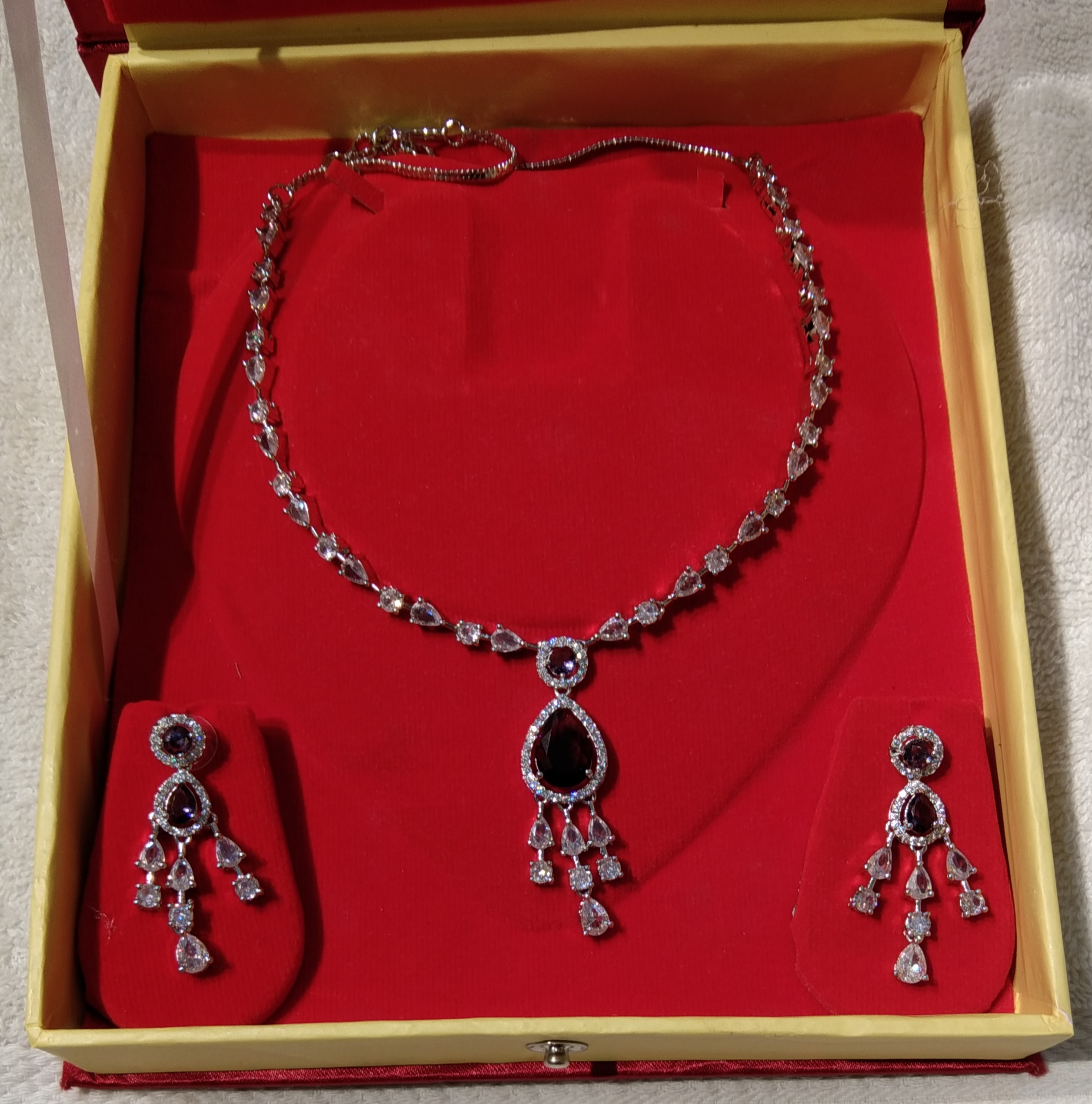 Jewellery White  & Violet Stone Work 6(06.08.25)