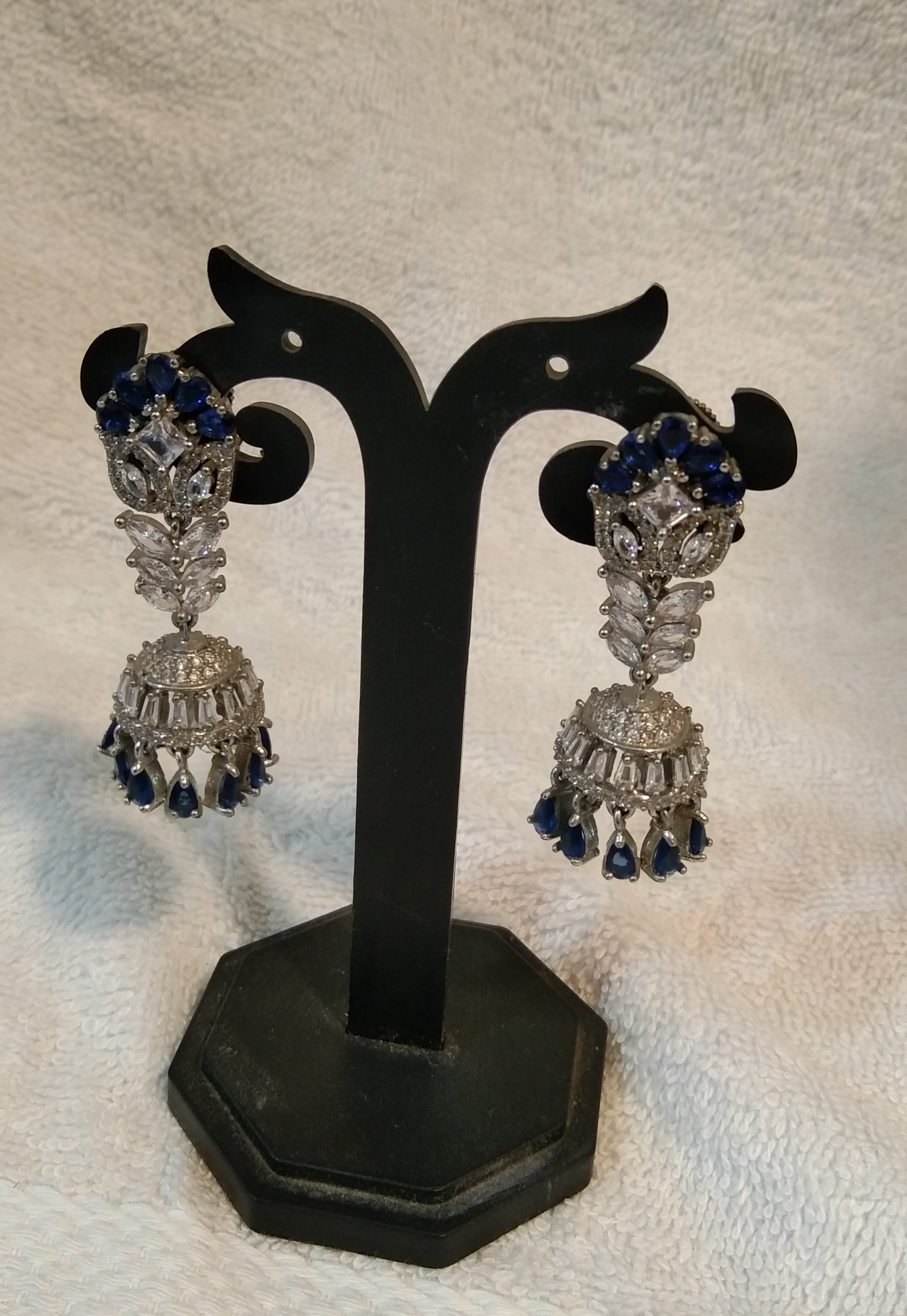 Earrings Blue & White Stone Work 27(31.03.25)