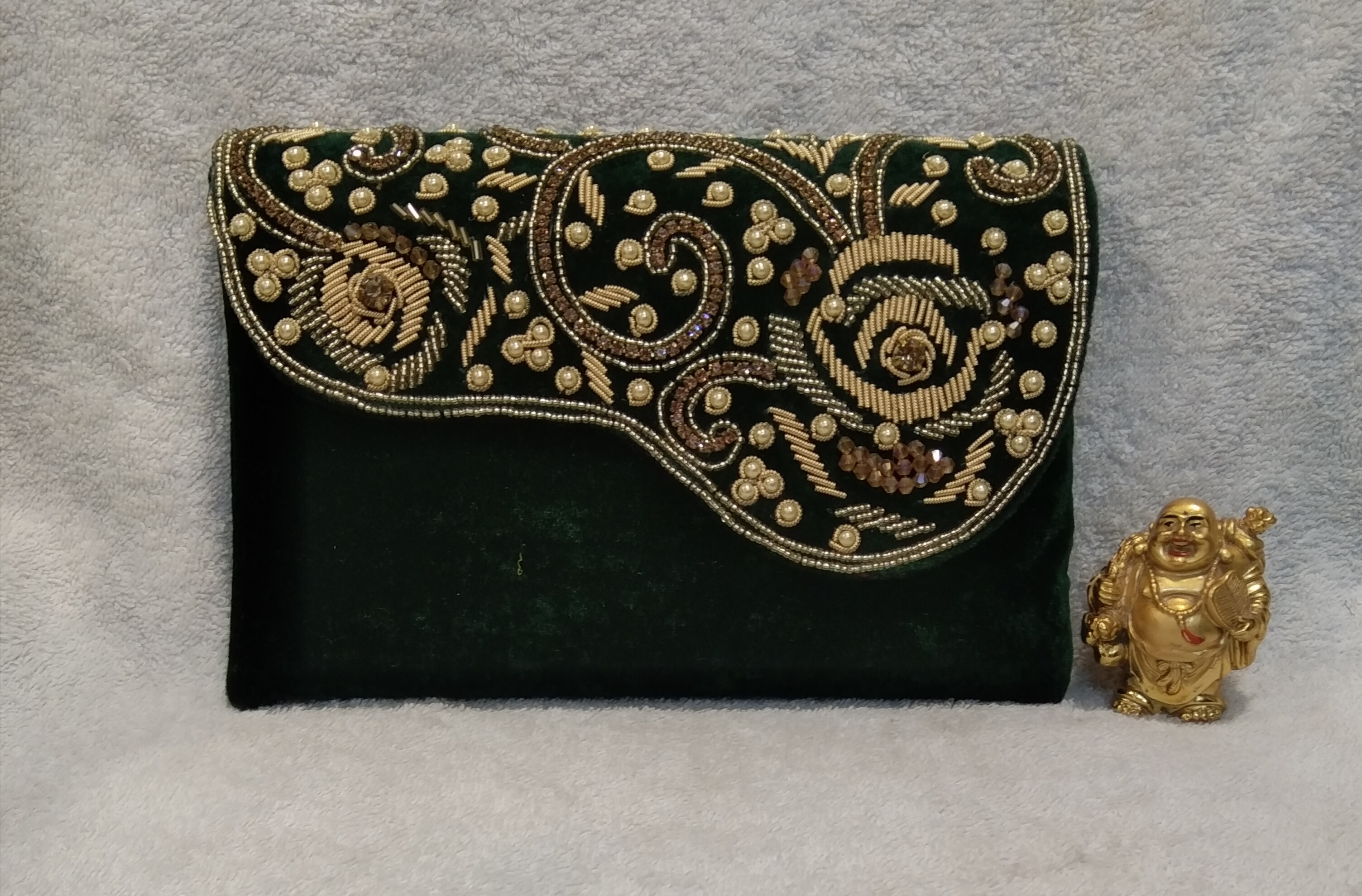 Bag Green & Golden Stone Work 1(02.09.25)