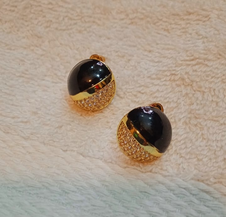 Earrings Black & White Stone Design 7(10.09.25)