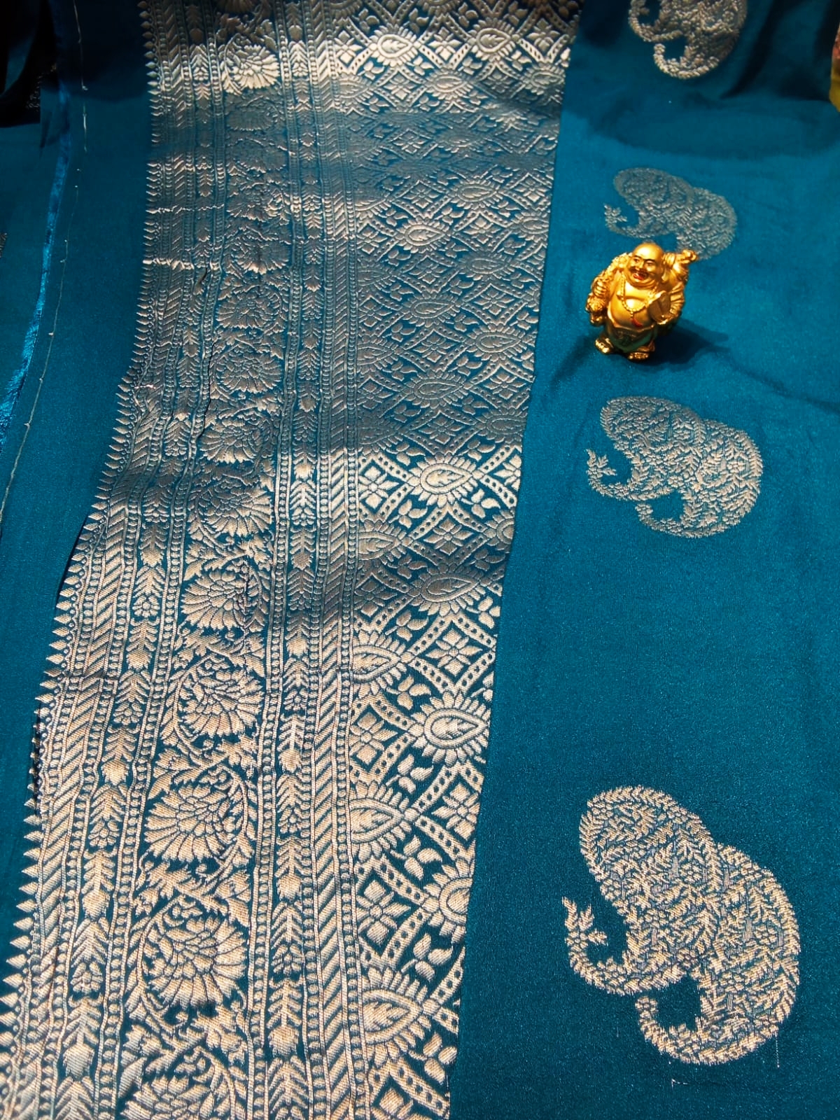 Sari Pallu Silk Blue & Golden Work 6(15.11.25)